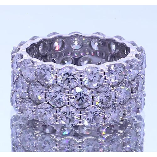 12.75 Carats Real Diamond Round Eternity Band Women's Jewelry