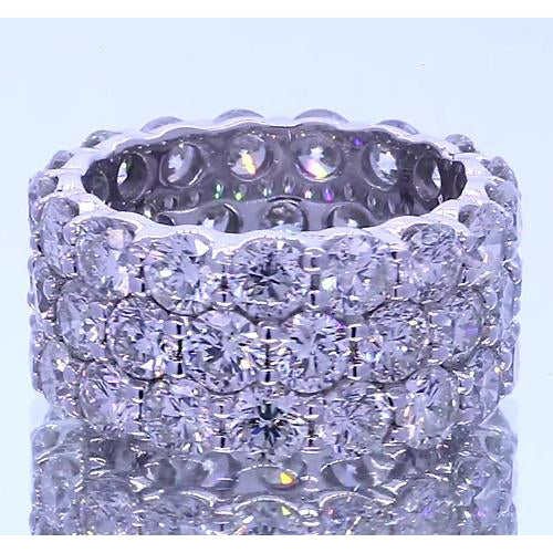 12.75 Carats Real Diamond Round Eternity Band Women's Jewelry