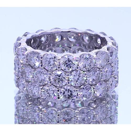 12.75 Carats Real Diamond Round Eternity Band Women's Jewelry