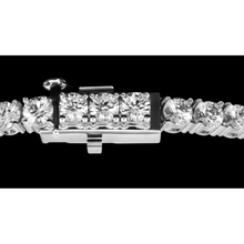 12 Carat Lab Grown Tennis Necklace 18 Inch Chain White Gold 14K