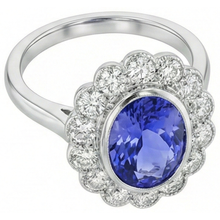 12ct Tanzanite Halo Cocktail Ring