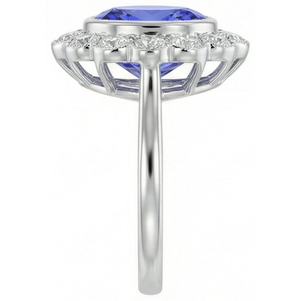 12ct Tanzanite Halo Cocktail Ring