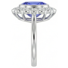 12ct Tanzanite Halo Cocktail Ring