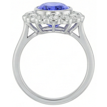 12ct Tanzanite Halo Cocktail Ring
