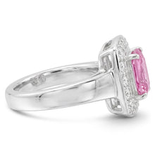 13 Ct Cushion Cut Kunzite And Natural Earth Mined Diamond Ring White Gold 14K