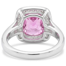 13 Ct Cushion Cut Kunzite And Natural Earth Mined Diamond Ring White Gold 14K