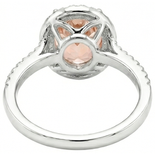 13 Ct Morganite And Natural Earth Mined Diamond Wedding Ring Solid White Gold