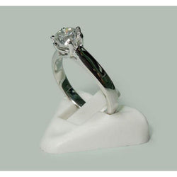 1.30 Carat Natural Earth Mined Diamond Solitaire Ring White Gold 14K