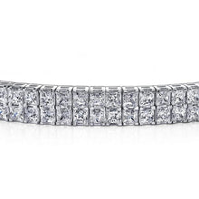 13 Carats Gorgeous Princess Cut Natural Earth Mined Diamonds Carpet Bracelet