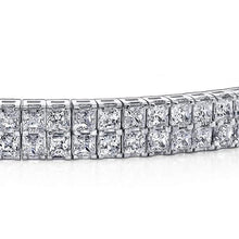 13 Carats Gorgeous Princess Cut Natural Earth Mined Diamonds Carpet Bracelet