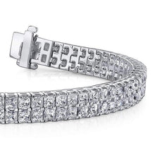 13 Carats Gorgeous Princess Cut Natural Earth Mined Diamonds Carpet Bracelet