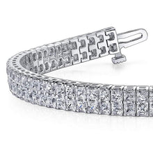 13 Carats Gorgeous Princess Cut Natural Earth Mined Diamonds Carpet Bracelet