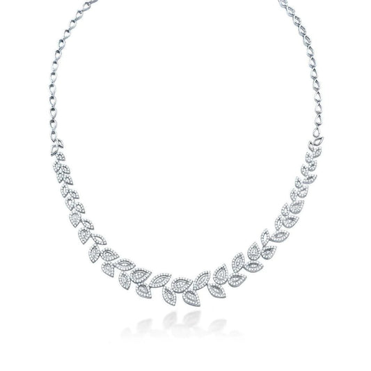 14 Carats Round Real Diamond Ladies Beautiful Necklace Solid Gold Jewelry