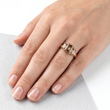 14 Karat Rose Gold Champagne Desert Diamond Fine Diamond 3-Stone