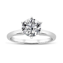 1.40 Ct Round Natural Earth Mined Diamond Solitaire Wedding Ring White Gold 14K