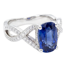 14K Gold 8 Carat Sapphire Engagement Ring