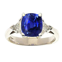 14K Gold 9 Carat Sapphire Engagement Ring