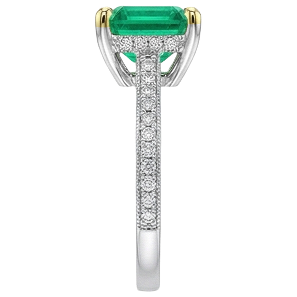 Brilliant Colored Stone Ring 2 ct – profile view
