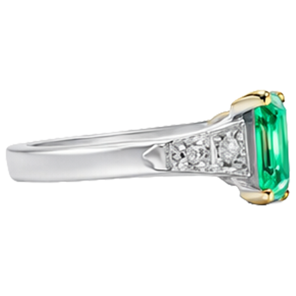 Bespoke Colored Stone Ring 2 ct – back view