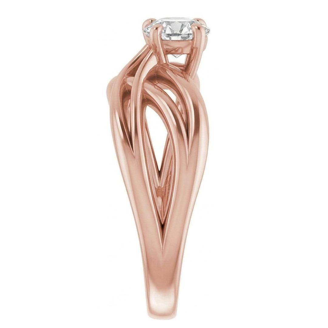 14K Gold Oval Solitaire Ring Natural Earth Mined DIAMOND ( NOT LAB GROWN ) 2 Carats Jewellery