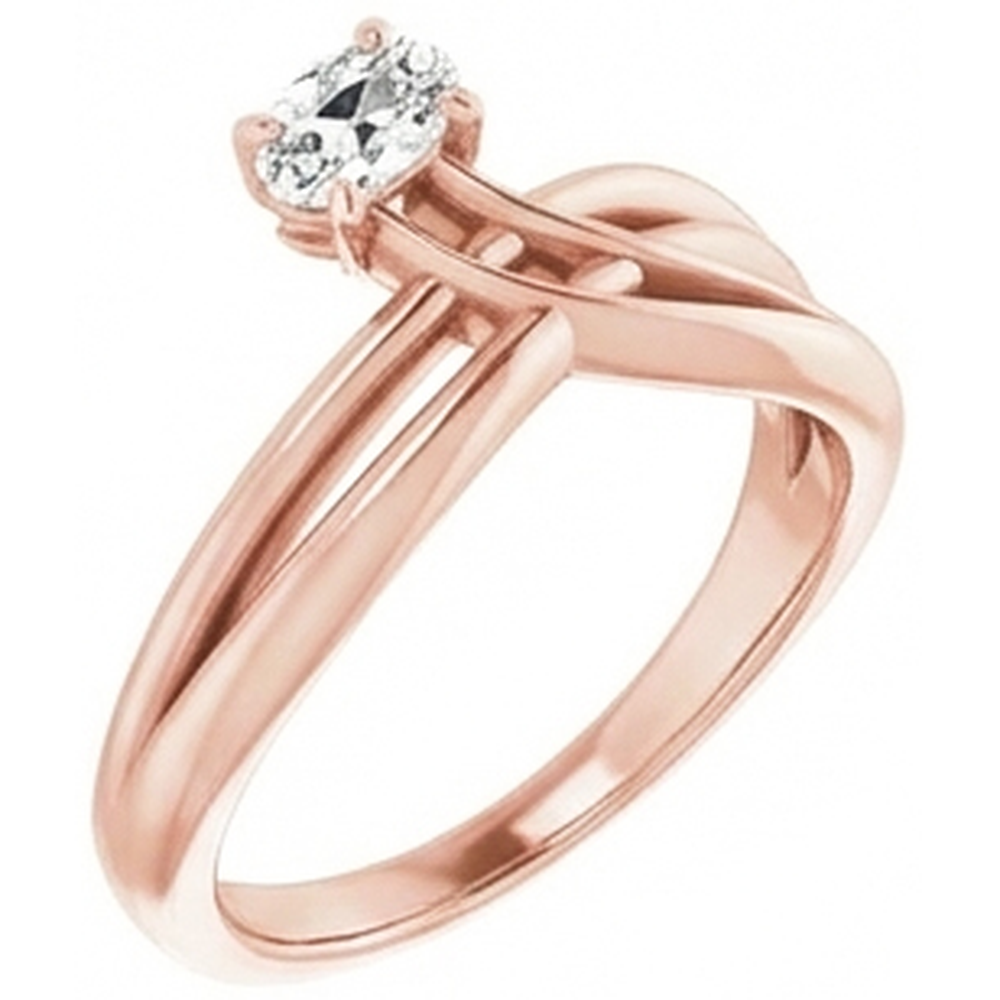 14K Gold Oval Solitaire Ring Natural Earth Mined DIAMOND ( NOT LAB GROWN ) 2 Carats Jewellery