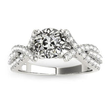 14K Gold Round Old Cut Natural Diamond Ring Twisted Shank 4.50 Carats Pave Set