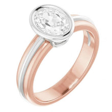 14K Gold Solitaire Wedding Ring Oval Old Mine Cut Natural Earth Mined Diamond 3 Carats