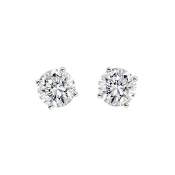14K White Gold 2.00 Carats Real Diamonds Ladies Studs Earrings New