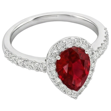natural round ruby 3.80ct ring side angle