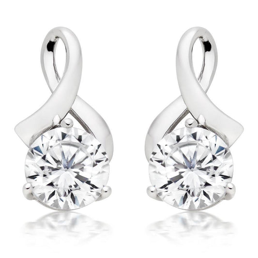 14K White Gold 3.80 Ct Round Cut Genuine Diamonds Ladies Drop Earrings New