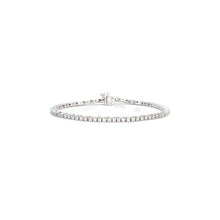 14K White Gold 9 Carats Round Cut Natural Diamond Tennis Bracelet Jewelry