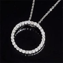 14K White Gold Brilliant Cut 2.70 Ct Natural Diamonds Pendant Necklace