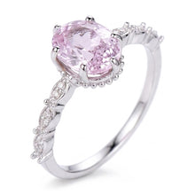 14K White Gold Kunzite With Natural Earth Mined Diamonds 15.65 Carats Ring