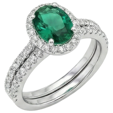 14K White Gold Ladies Green Emerald & Natural Earth Mined Diamond Ring 4.55 Carats Fine Jewellery