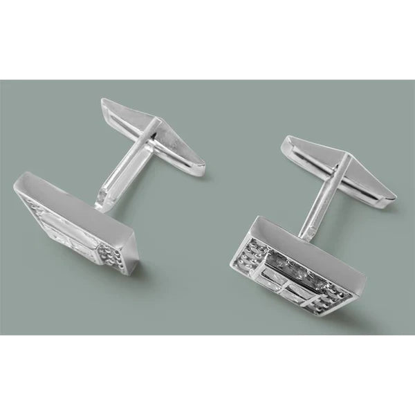 18K White Gold Men's Cuff link Pair 3.50 Carat Real Diamonds Cuff links