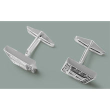 18K White Gold Men's Cuff link Pair 3.50 Carat Real Diamonds Cuff links