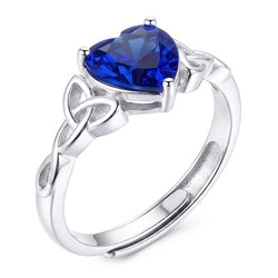 14K White Gold Precious Stone Ring with Cornflower Blue Sapphire