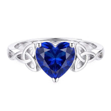 14K White Gold Precious Stone Ring with Cornflower Blue Sapphire