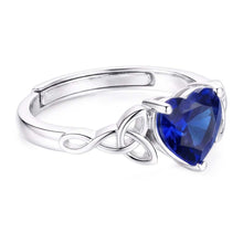 14K White Gold Precious Stone Ring with Cornflower Blue Sapphire