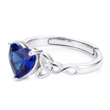 14K White Gold Precious Stone Ring with Cornflower Blue Sapphire