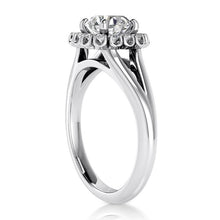 14K White Gold Real Old Miner Cut Diamond Ring 2 Ct. Halo Lady Jewelry3