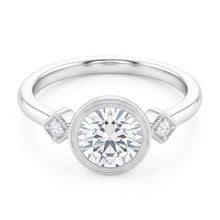 14K White Gold Trilogy Ring with Fine Diamond – 2 ct