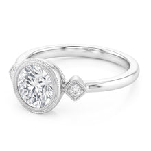 14K White Gold Trilogy Ring with Fine Diamond – 2 ct