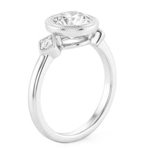14K White Gold Trilogy Ring with Fine Diamond – 2 ct