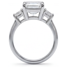 14K White Gold VVS Clarity Fine Diamond 3-Stone Ring 7 ct