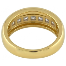 14K Yellow Gold 2 Ct Genuine Princess Cut Natural Earth Mined DIAMOND ( NOT LAB GROWN ) Men's Band Jewellery New