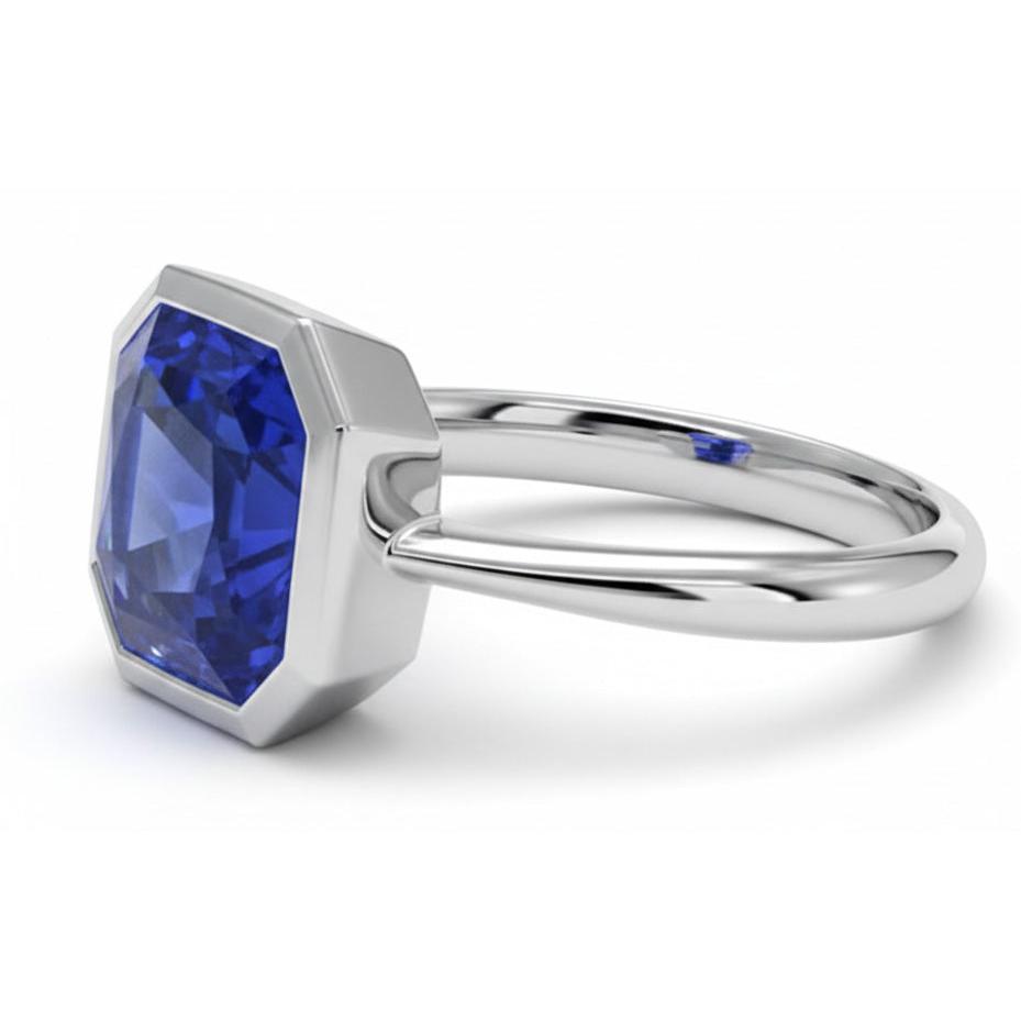 IGI CERTIFIED 14K Gold 5 Carat Sapphire Engagement Ring