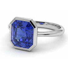 IGI CERTIFIED 14K Gold 5 Carat Sapphire Engagement Ring