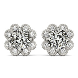 Handcrafted Diamond Stud Earrings 2 ct | HarryChadEnt