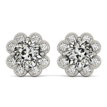 Genuine Diamond Stud Earrings – main view